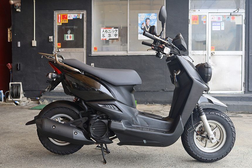 ヤマハ BW’S ブラックメタリック カスタムペイント 社外ハンドル シャッターキー セル一発 オールペン サイドスタンド キャブ拍卖