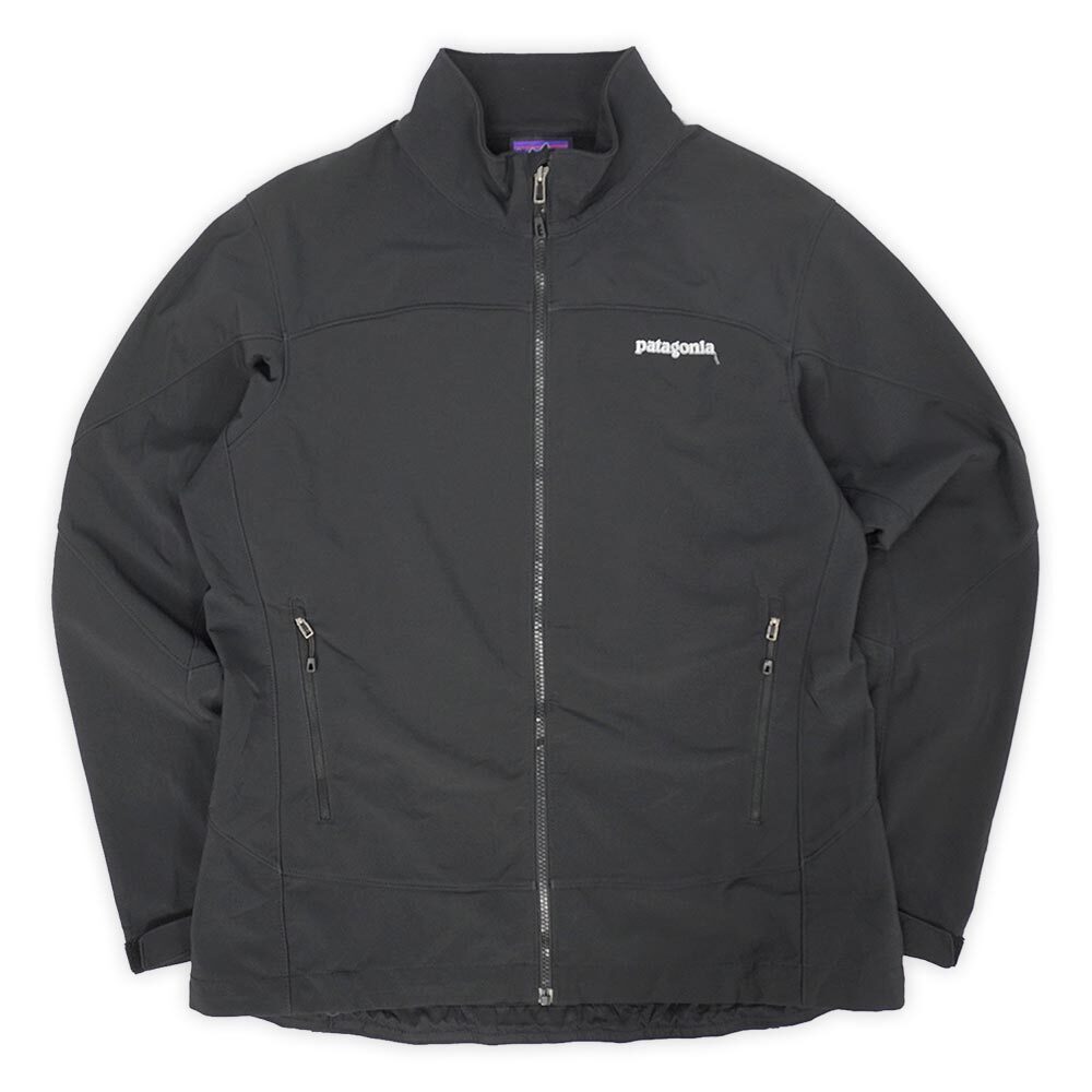 パタゴニア PATAGONIA 14s FA14 アズジャケット ソフトシェル BLACK アウトドア ビンテージ 古着 (-6780) ブラック / 黒 M-L相当拍卖