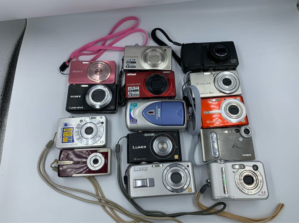 まとめ売り デジカメ デジタルカメラ SONY Canon Nikon CASIO RICOH Panasonic 14台 ソニー ニコン カシオ キャノン リコー パナソニック拍卖