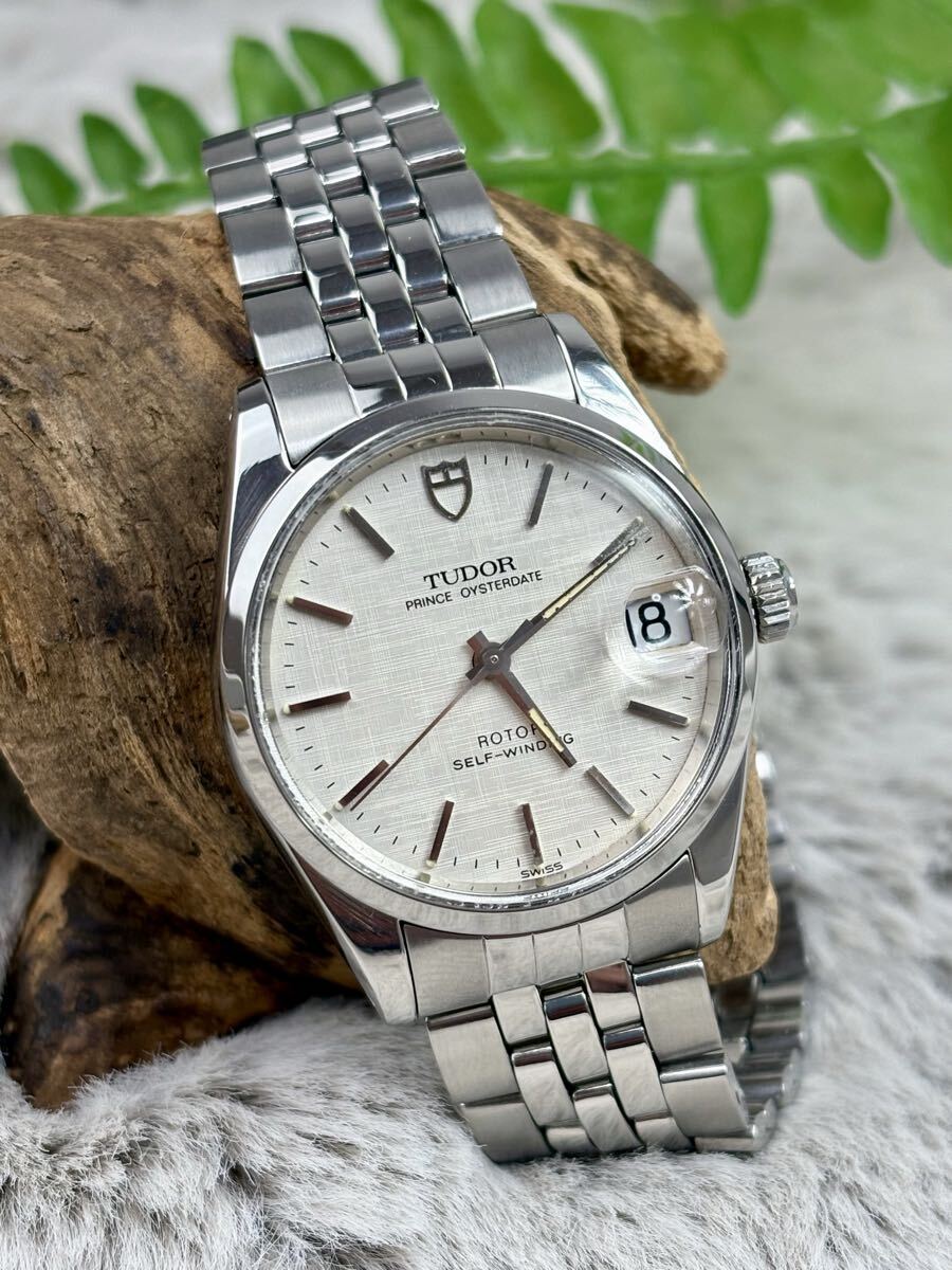 【整備済美品】TUDOR プリンス オイスターデイト Ref.72000 自動巻 シルバー文字盤 メンズ 腕時計拍卖