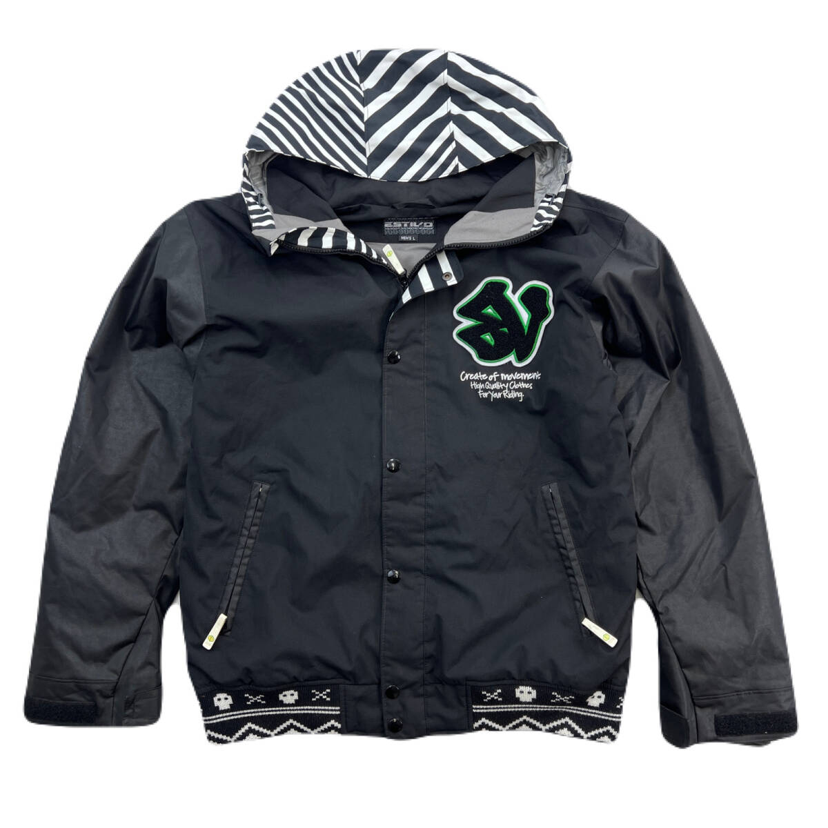 エスティボ スキーウェア スノボウェア ジャケット ナイロン ブラック メンズ Lサイズ ESTIVO ゴールドウィン ●BD324拍卖