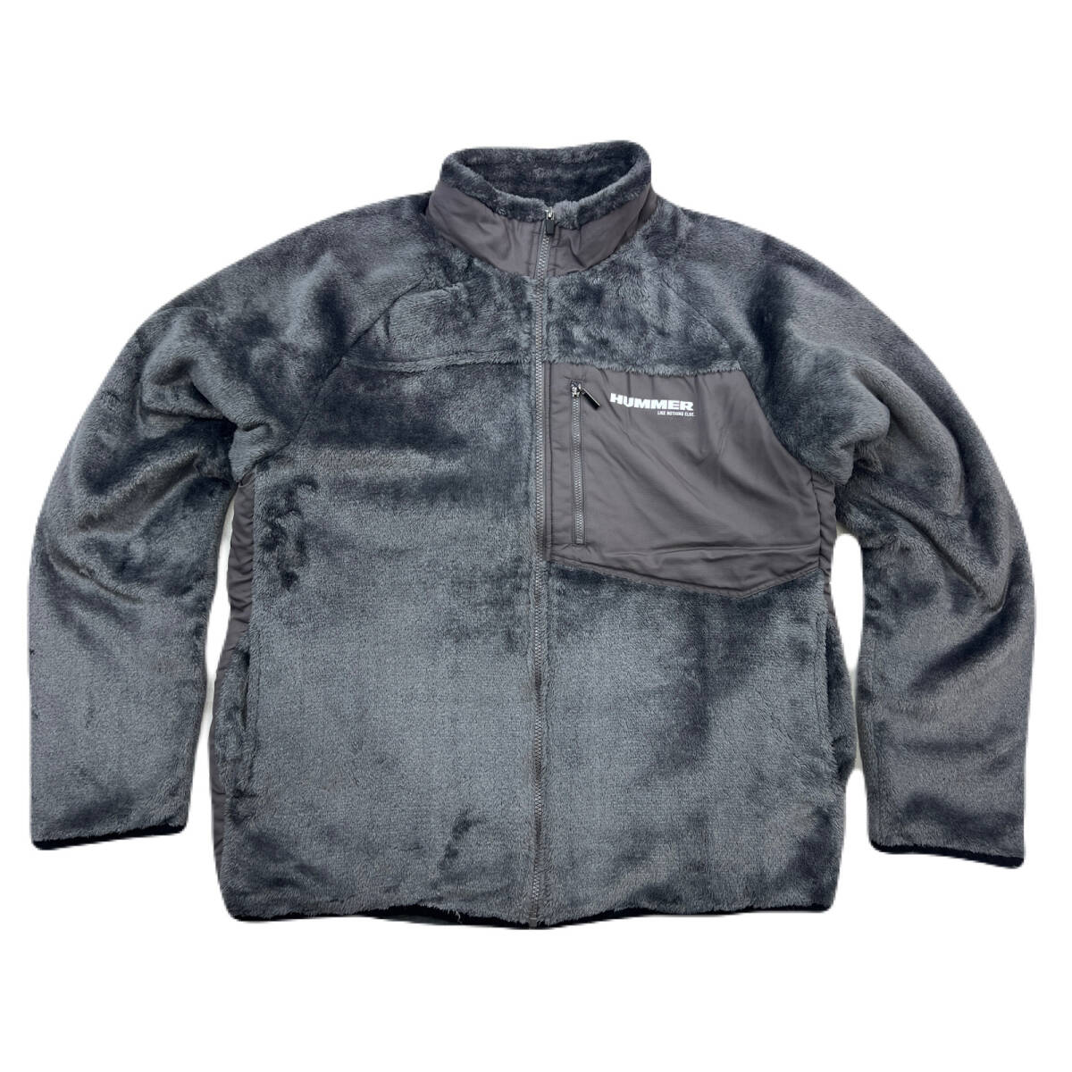 HAMMER ボア フリースジャケット 起毛 グレー メンズ 3L ビッグサイズ 大きめ ハマー ●BJ280拍卖