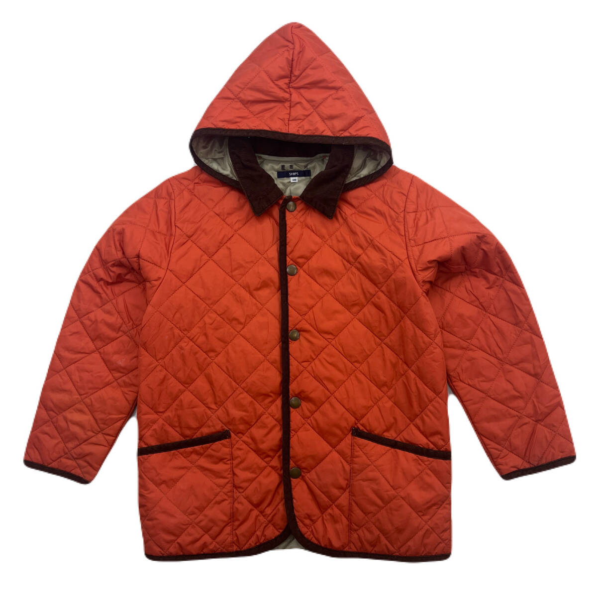 シップス キルティング ジャケット コート キッズ 130cm 子供用 オレンジ ブラウン ●EC327拍卖