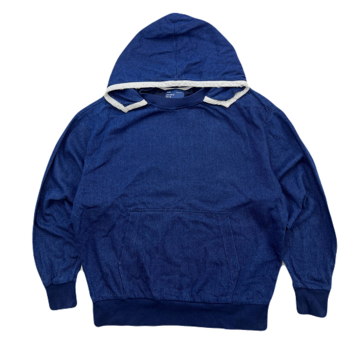 ZARA MAN スウェット パーカー インディゴブルー USA-M メンズ 定番人気 着回し ●EE327拍卖
