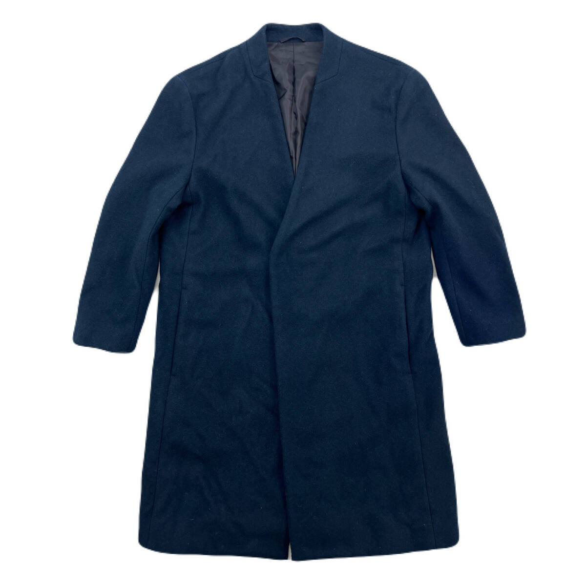 STUDIOUS ロングコート チェスターコート ネイビー メンズ 1サイズ 腰下丈 ステュディオス ●FB214拍卖
