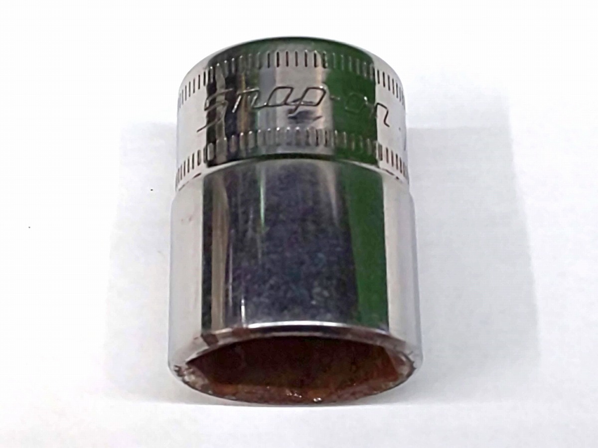 中古品 Snap-on スナップオン 差込角3/8インチ(9.5mm) シャロー ショート ソケット 17mm FSM171拍卖