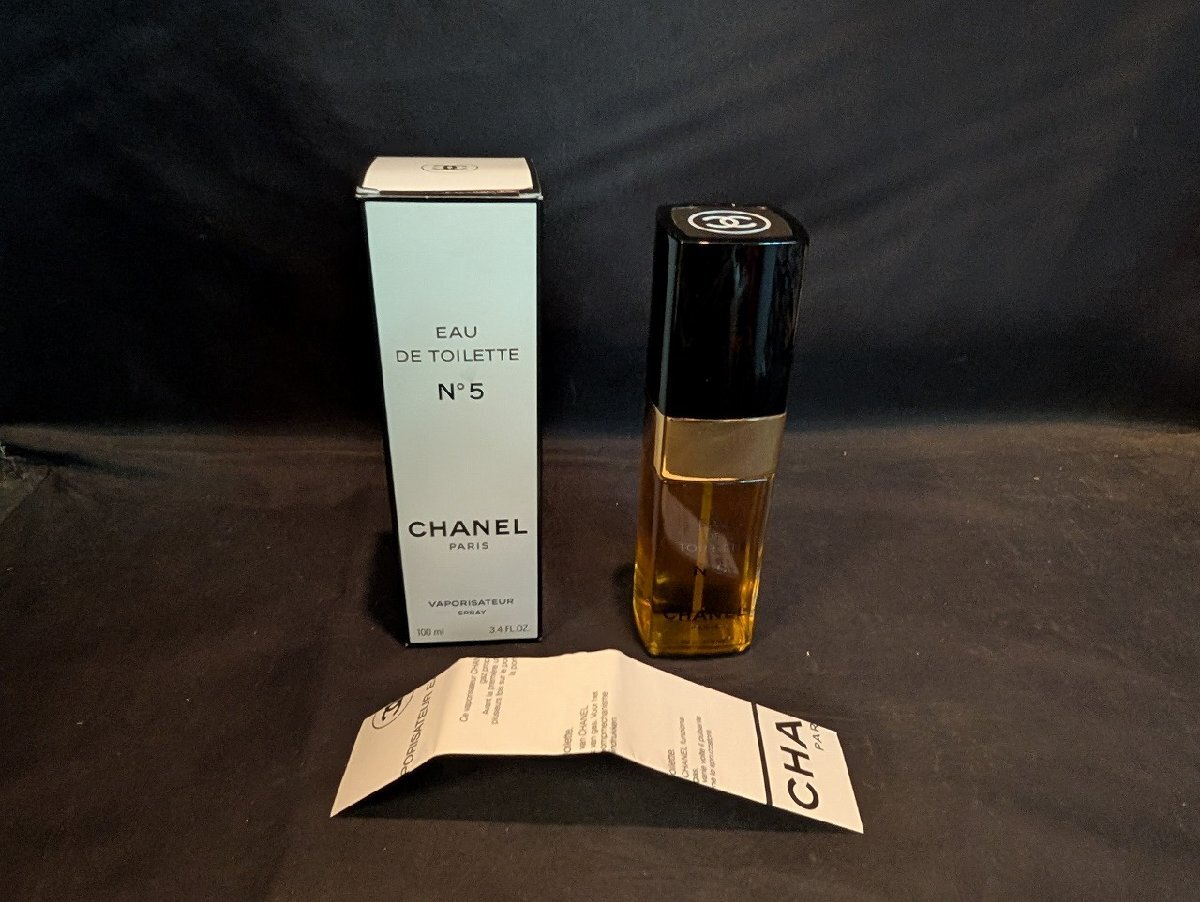 未使用保管品 CHANEL シャネル No.5 香水 100ml EAU DE TOILETTE VAPORISATEUR オードトワレ/新品拍卖