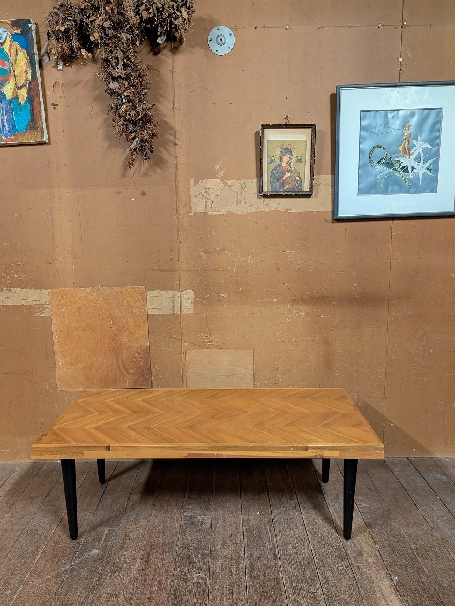 Francfranc フランフラン レッタ コーヒーテーブル ナチュラルウッド センター サイド ロー/ビンテージ ヴィンテージ アンティーク拍卖