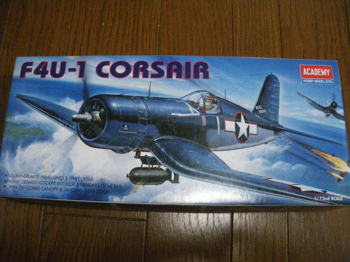 ACADEMY アカデミー 1/72 アメリカ軍 戦闘機 F-4U-1 コルセア F-4U-1 CORSAIR 未組立 内袋未開封 同梱可拍卖