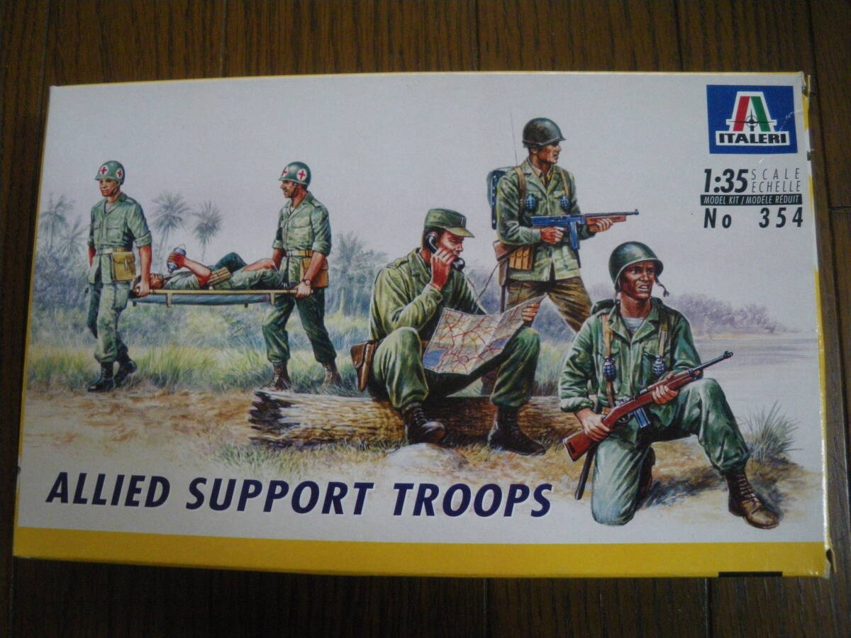 ITALERI イタレリ 1/35 アメリカ軍 通信兵 衛生兵セット ALLIED SUPPORT TROOPS 354 未組立 同梱、郵送も可拍卖