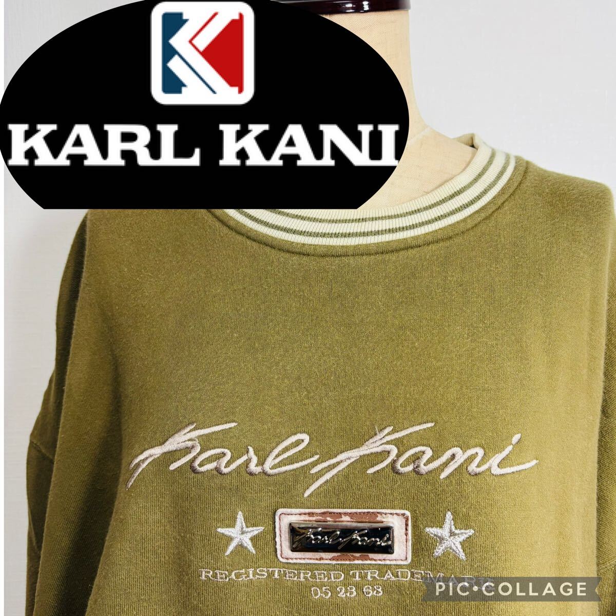 KARL KANI ビッグロゴスウェット ストリートB系 ヒップホップ カールカナイ ロゴ刺繍 トレーナー拍卖