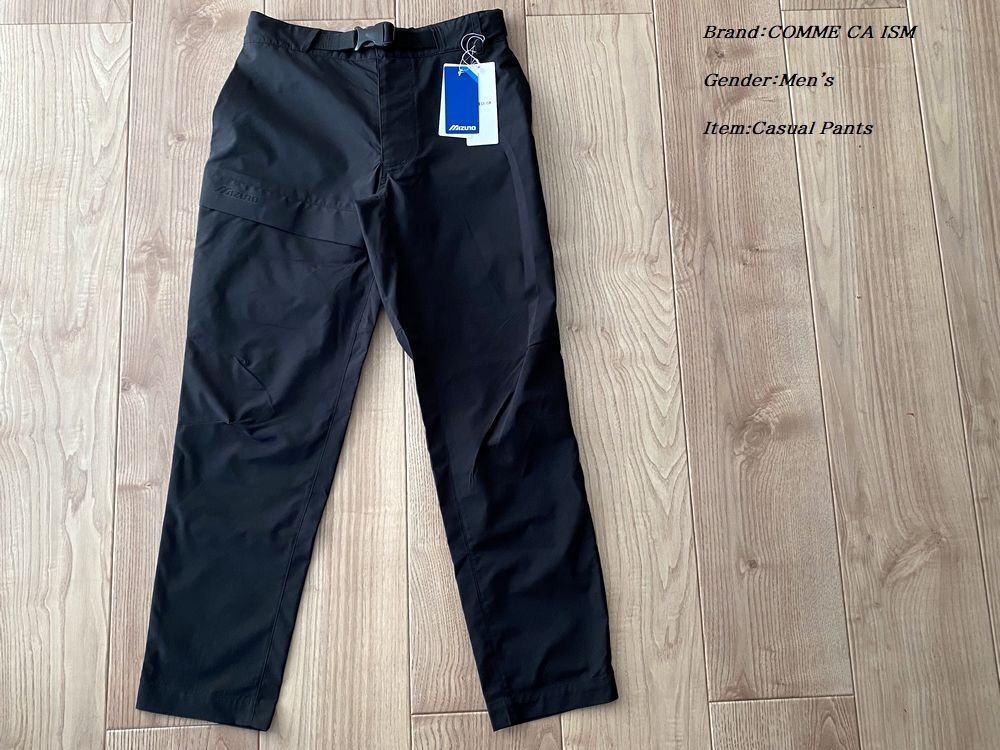 新品 COMME CA ISM MEN コムサイズム 【MIZUNO コラボ】ジョガーパンツ 05ブラック Lサイズ 95PP01 定価13,200円拍卖