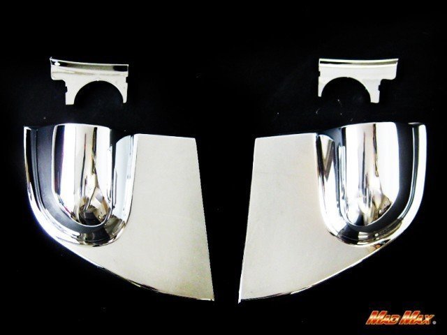 MADMAX トラック用品 三菱 ふそう ジェネレーションキャンター (SA/左右手動格納ミラー)ミラーステーブラケットカバー メッキ【送料800円】拍卖