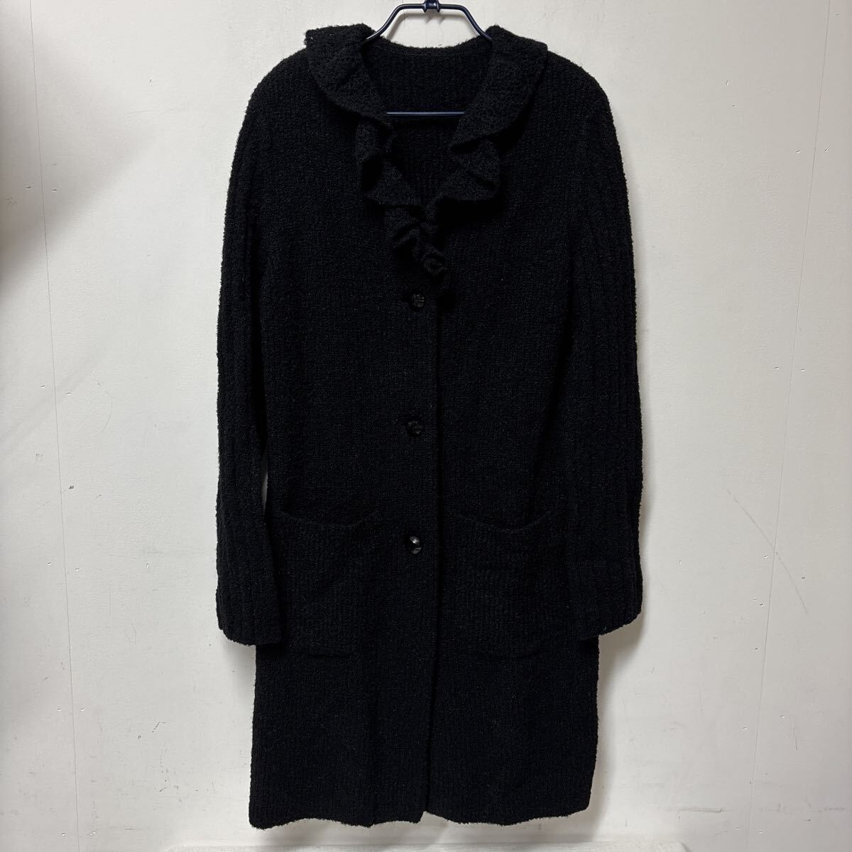 Leilian レリアン ニット ロング カーディガン レディース 黒拍卖