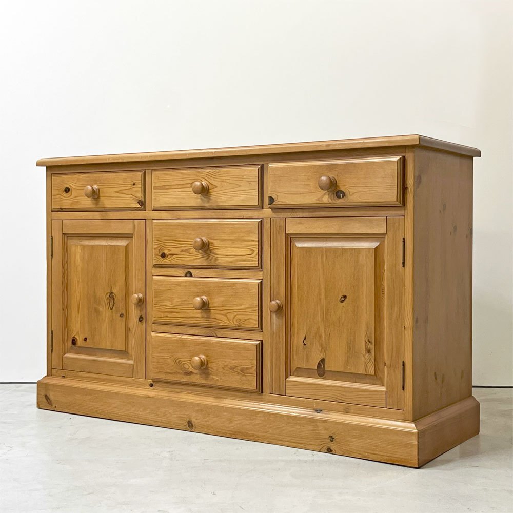 ● ペニーワイズ THE PENNY WISE PWS-1N サイドボード キッチンボード パイン材 w140 英国カントリースタイル拍卖