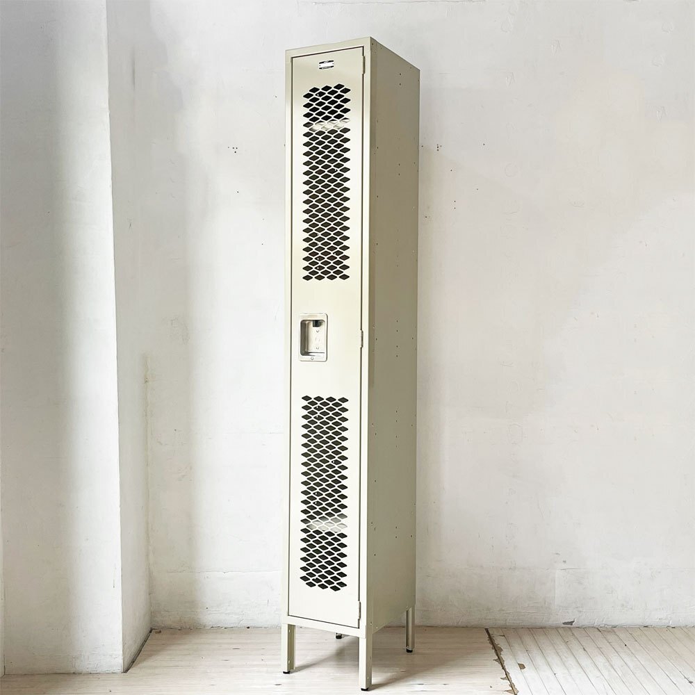 ★ WHOLE EQUIPMENT CATALOG ジェネラルスチールロッカー シングル アイボリー スチールキャビネット インダストリアル 店舗什器 廃盤拍卖