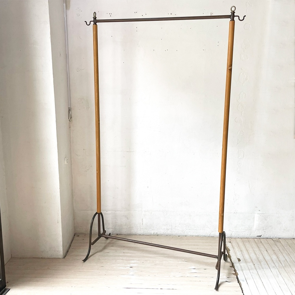 ★ アンティークスタイル オリジナルデザイン アイアン ハンガーラック 高さ2段階 174cm-200cm 店舗什器 ディスプレイ拍卖