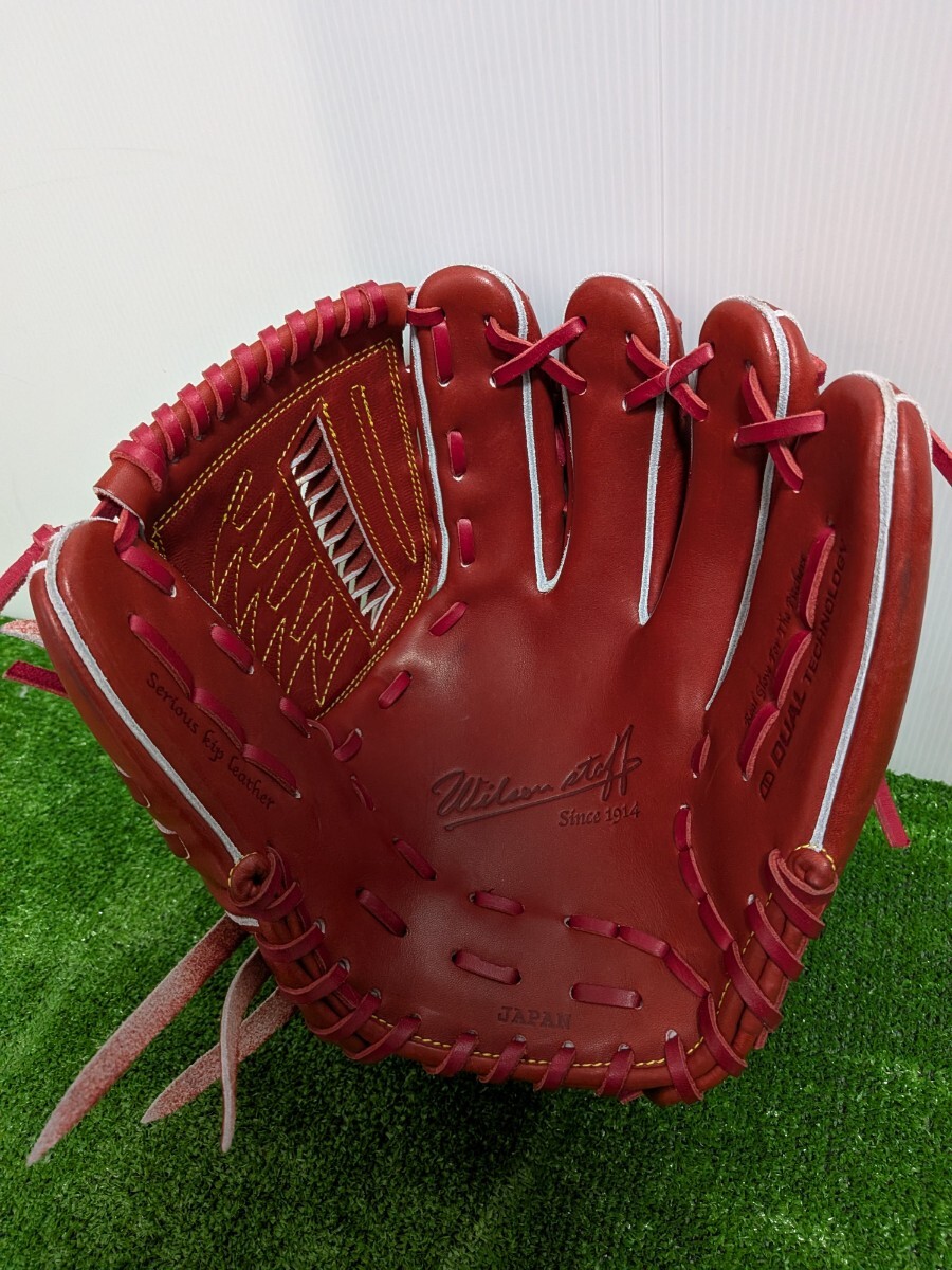 未使用品 WILSON/ウイルソン Staff DUAL/スタッフ デュアル WBW101041/カラー:ブリック/サイズ:11.5インチ/シリアスキップレザー/日本製拍卖