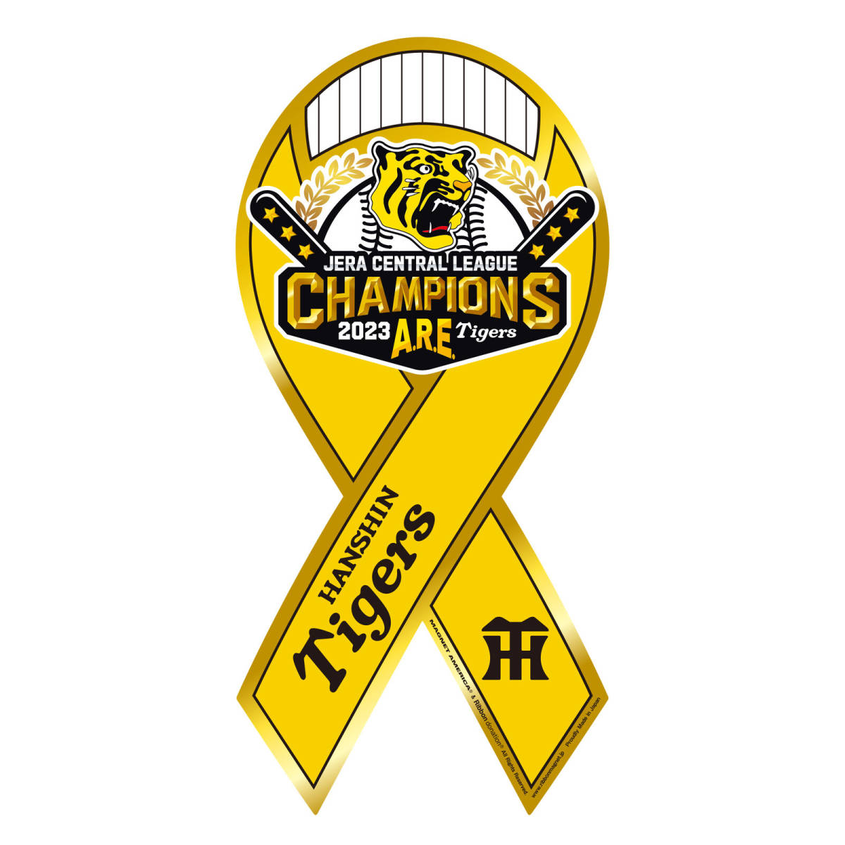 【ヤハー新品】2023セリーグ優勝 阪神タイガース メタルリボンマグネット拍卖