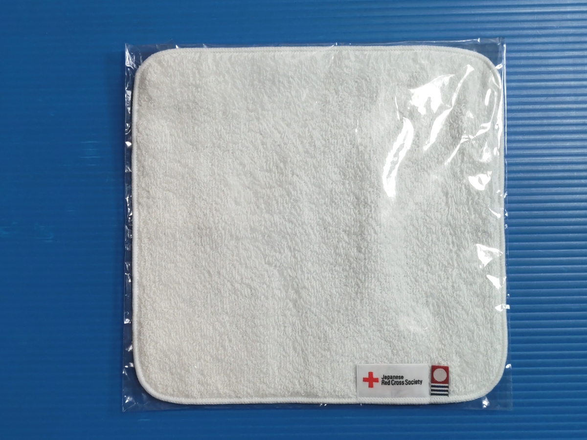 ♪新品♪未使用 今治ハンカチタオル 綿 ★白★ ニミニタオル(Red Cross)1枚拍卖