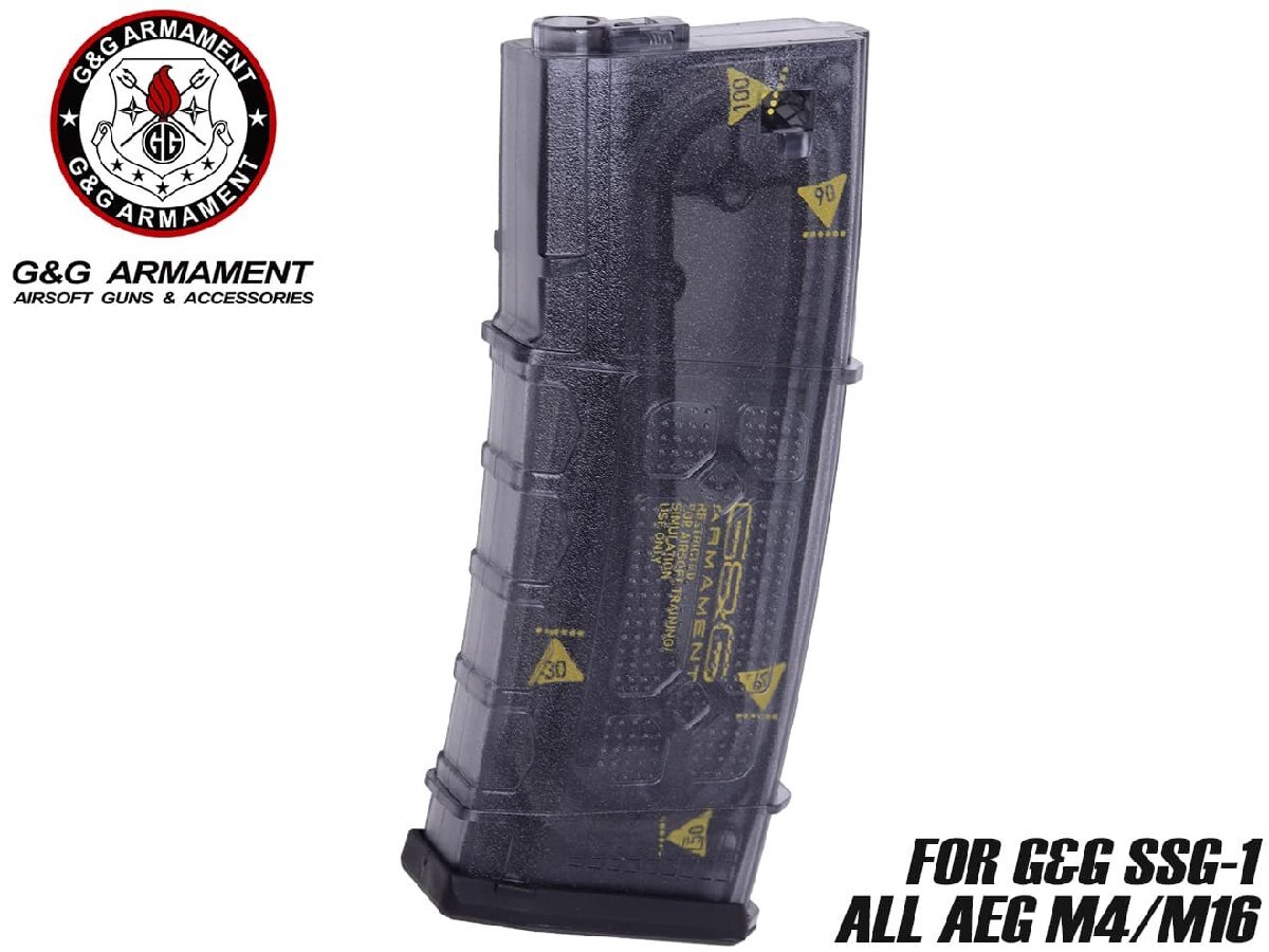 GG-556-002 G&G SSG-1 105連 ミッドキャップマガジン(AEG M4)(Counting Marks)拍卖