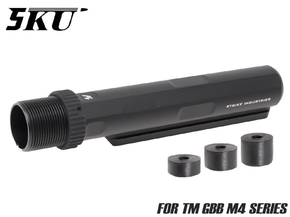 5KU-GBST-006B 5KU STRIKE INDUSTRIES アドバンスド バッファチューブ for TM GBB M4 SI-06-BK拍卖