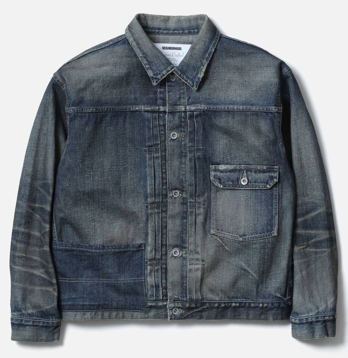 25秋冬 インディゴ サイズL SAVAGE DENIM TYPE-1 JACKET ネイバーフッド 252XBNH-JKM02拍卖