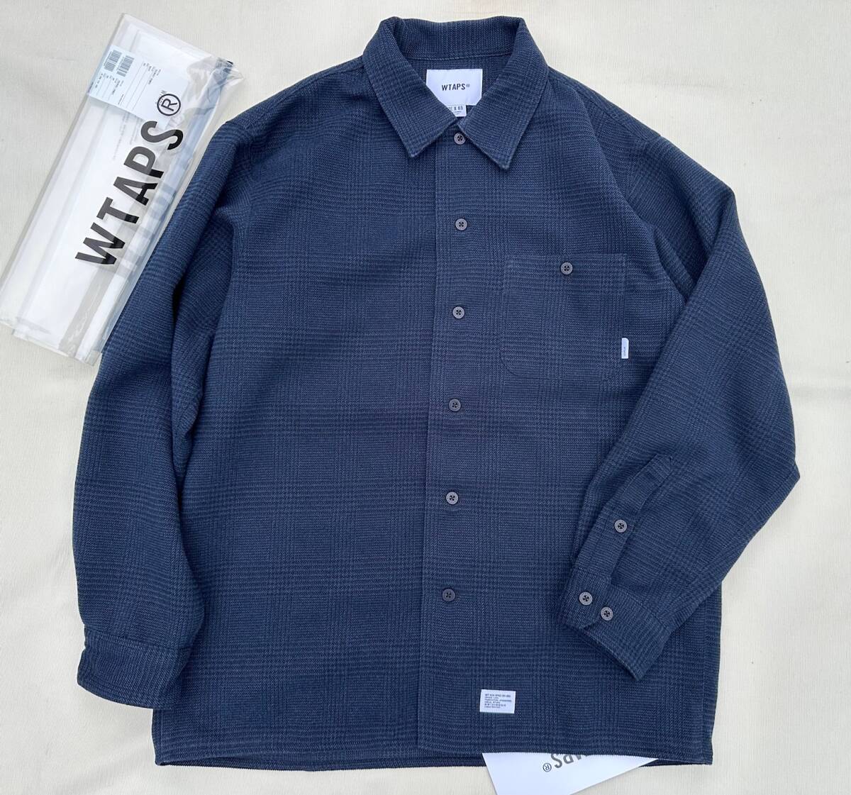 2025秋冬 Lサイズ 03 CRUMB / LS / POLY. TWEED. TEXTILE ネイビー ダブルタップス WTAPS (252WVDT-SHM03)拍卖