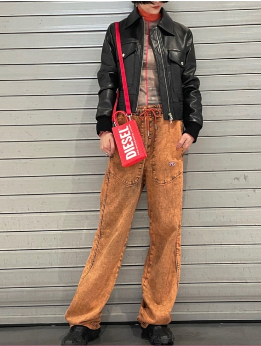 ■完売 7万1500円 DIESEL フェイクレザー ジャケット XS ディーゼル拍卖