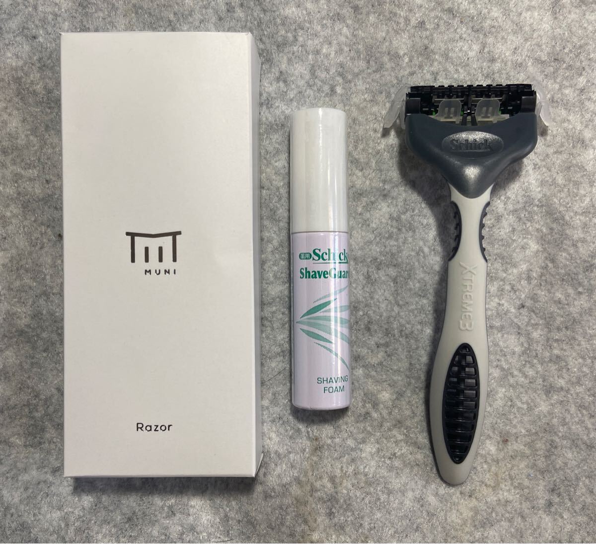 MUNIホテル ノベルティ schick カミソリ 薬用シェービングフォーム セット 3個拍卖