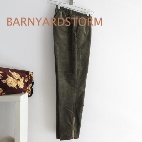 送料込 匿名配送 BARNYARDSTORM バンヤードストーム カーキ パンツ サイズ0 コーデュロイパンツ ストレッチあり拍卖