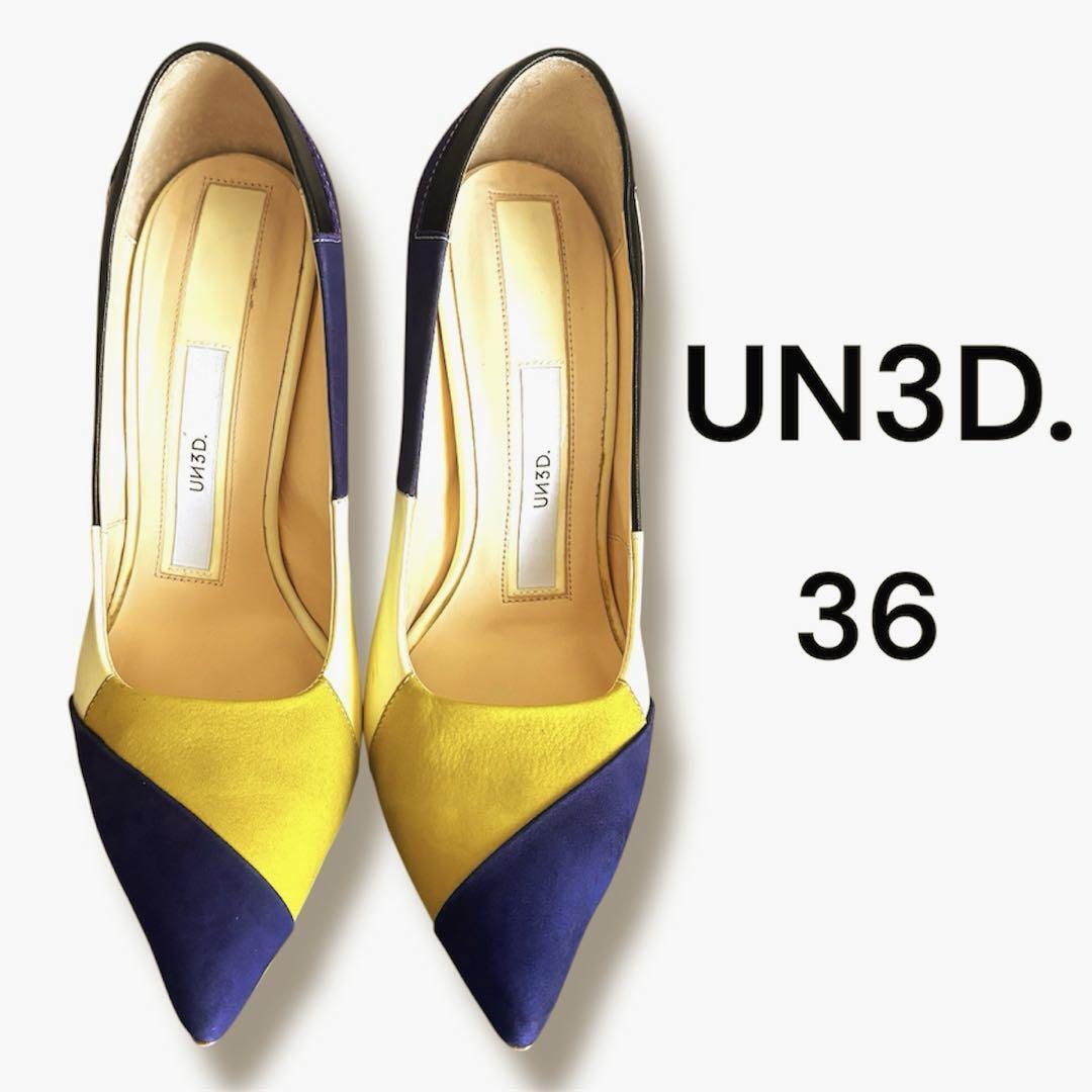 UN3D. アンスリード パンプス 36 スエード ヒール 日本製 made in japan 靴 モード レディース拍卖