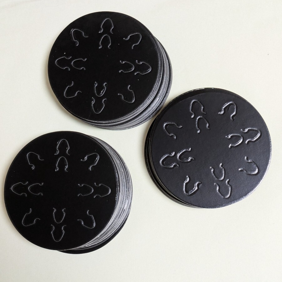 訳ありジャンク/仕掛け巻き 紙製メンコ型 10cm 150枚 自作等に拍卖