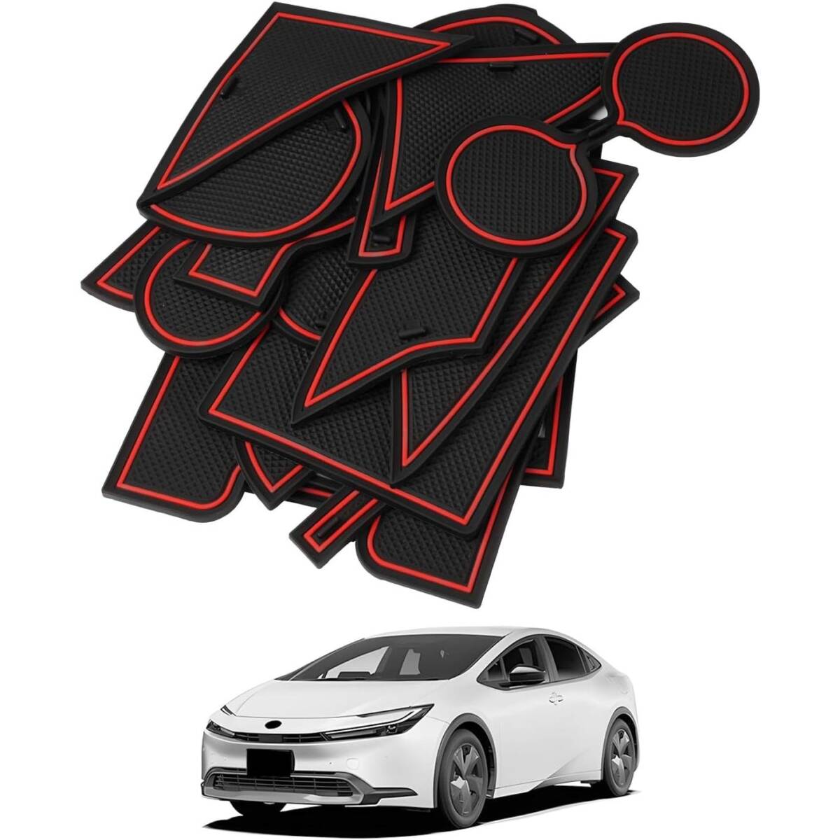 トヨタ 新型 プリウス 60系 5代目 ZVW60 MXWH60 ラバーマット ドアポケットマット 滑り止めシート拍卖