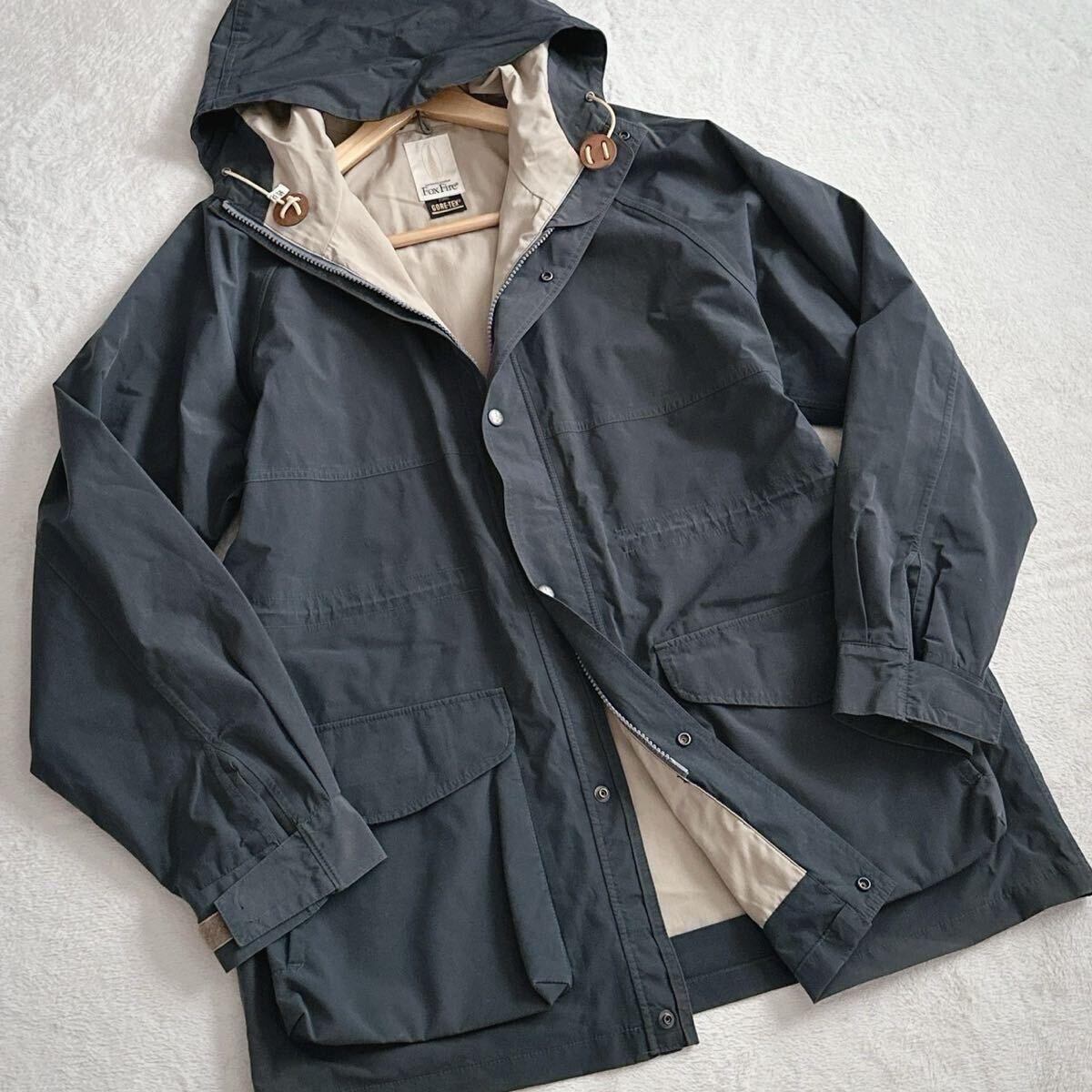 【希少XL】Foxfireフォックスファイヤー GORE-TEXゴアテックス マウンテンパーカー ナイロンジャケット メンズ ネイビー紺 大きいサイズ拍卖