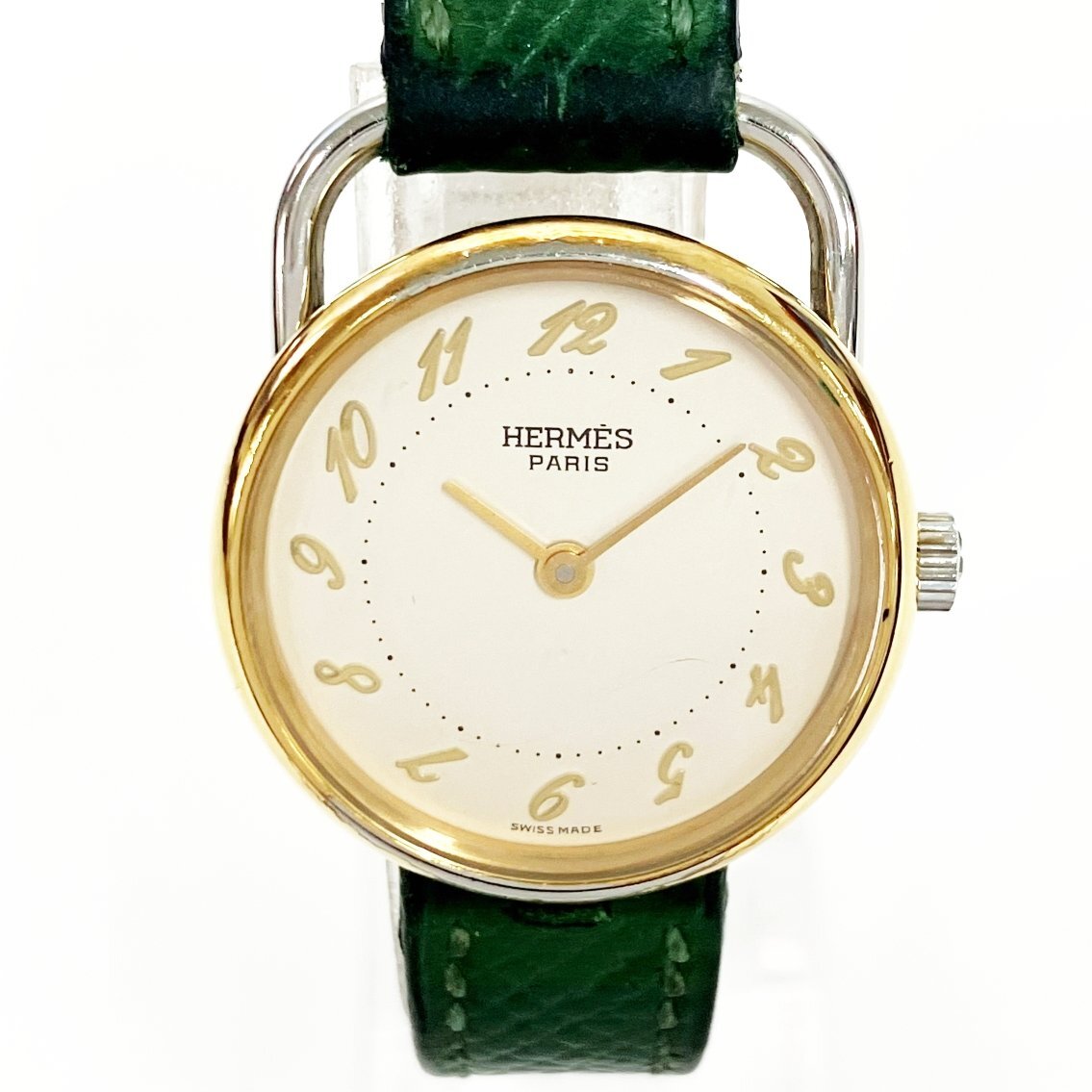 【1円スタート】HERMES エルメス アルソー ラウンド GP×SS クオーツ レディース腕時計 506911拍卖