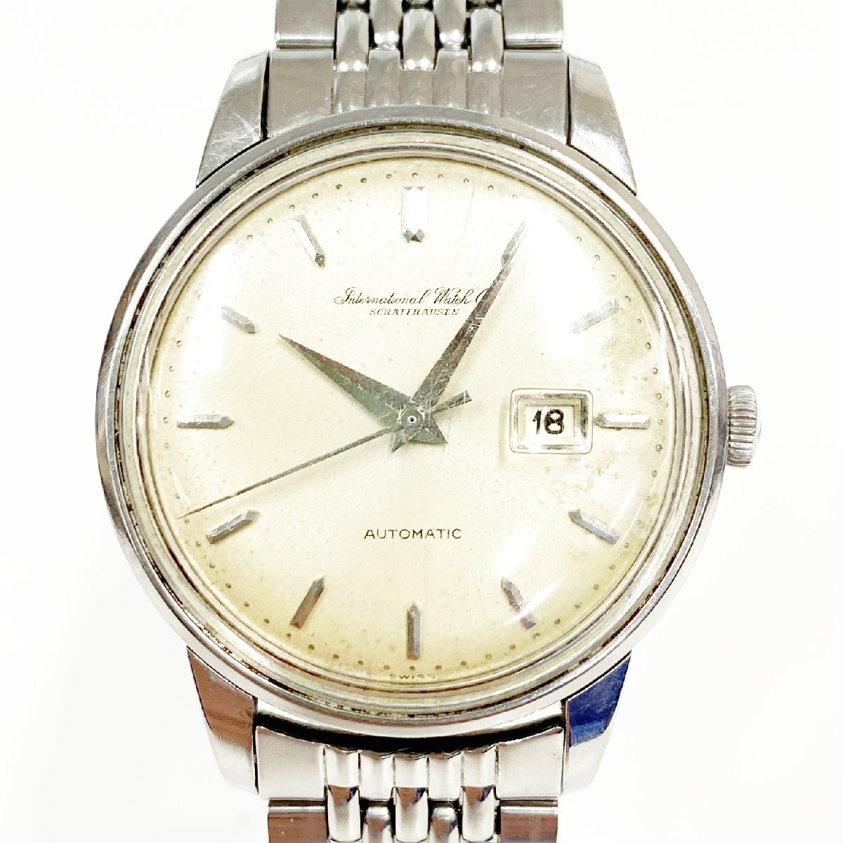 【1円スタート】【訳あり品】IWC アイダブリューシー ラウンド SS 自動巻き メンズ腕時計 A897831拍卖