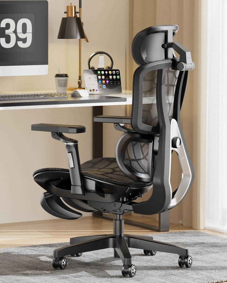 AutoFull エルゴノミックオフィスチェア ブラック拍卖