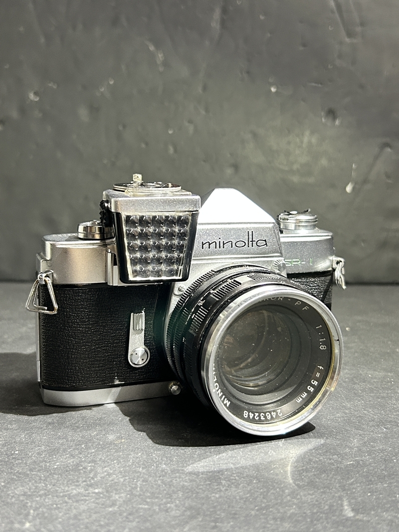 ● コレクター必見 レトロ MINOLTA ミノルタ SR-1 一眼レフ カメラ レンズ 1:1.8 f=55mm フィルムカメラ ジャンク品 コレクション Zr447拍卖