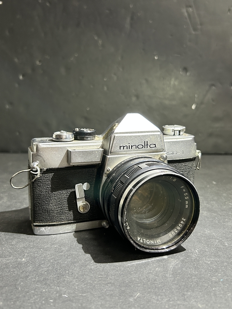 ● コレクター必見 レトロ MINOLTA ミノルタ SR-1 カメラ レンズ 1:1.8 f=55mm フィルムカメラ ジャンク品 コレクション Zr450拍卖