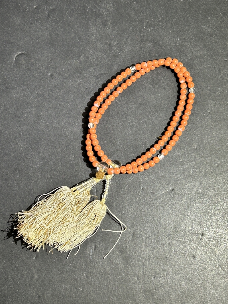 ● コレクター必見 珊瑚 サンゴ さんご 数珠 御念珠 重さ約15g Zr550拍卖