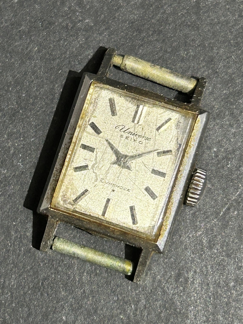 ● コレクター必見 ビンテージ SEIKO セイコー ユニバース ダイアショック レディース 腕時計 クオーツ 時計 女性 小物 コレクション Zr552拍卖
