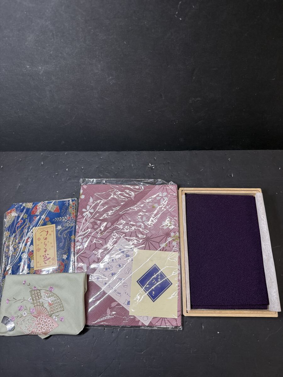 ★コレクター必見 未使用品 風呂敷 和柄ハンカチ まとめ売り 京ちりめん ふろしき 和装 布 包み GT717拍卖