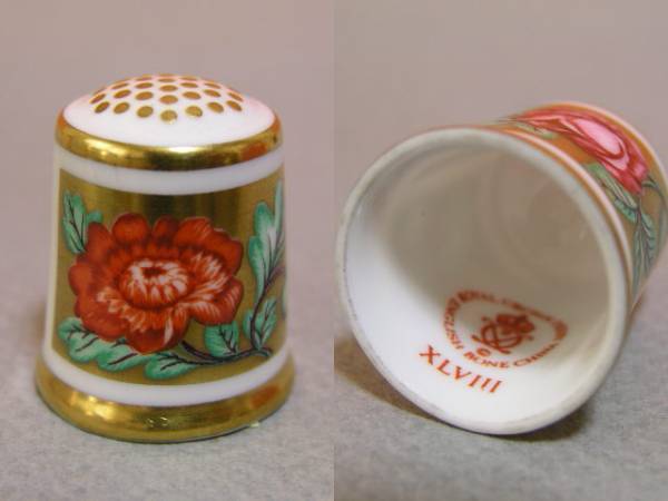 ◎ロイヤル クラウンダービー 金彩指貫 シンブル◎05/15拍卖