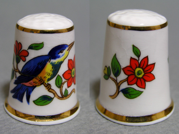 ◎Aynsley エインズレイ 金彩指貫 シンブル 「青鳥」◎新品拍卖