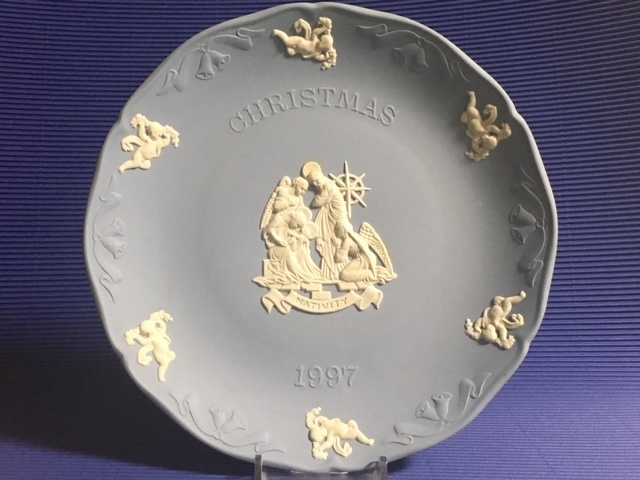 ◎ウェッジウッド ジャスパー 1997年 Xmas 19cm クリスマス プレート◎z36拍卖