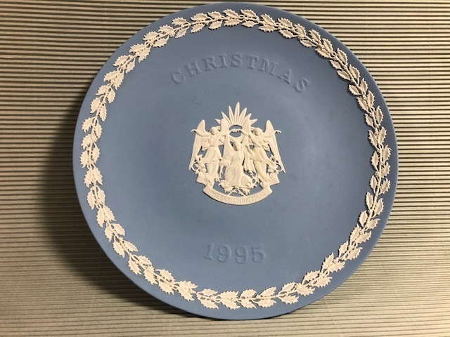 ◎ウェッジウッド ジャスパー 1995年 Xmas 22cm 大型クリスマスプレート◎z48拍卖