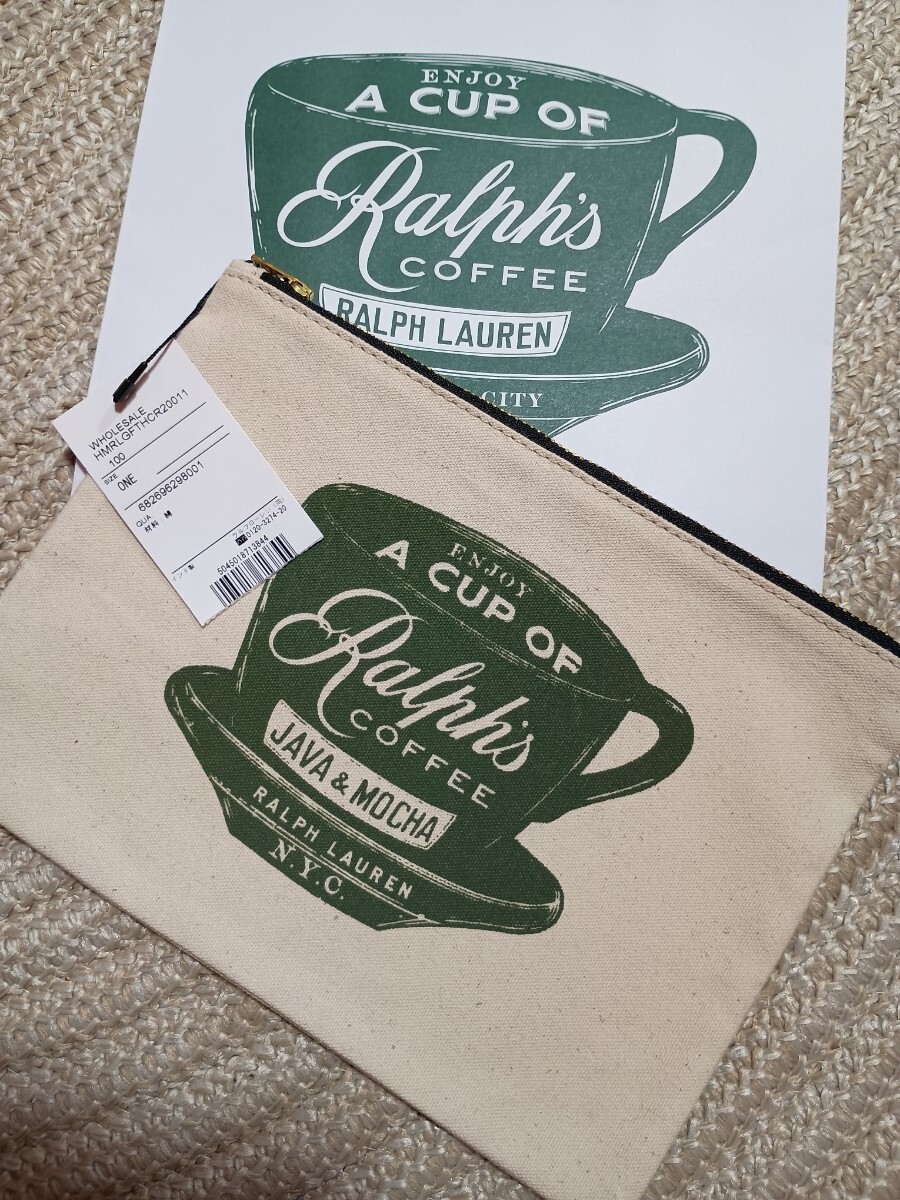 新品 未使用 POLO RALPH LAUREN ラルフズコーヒー コットン ポーチ マルチケース ポロ ラルフローレン Ralph's coffee拍卖