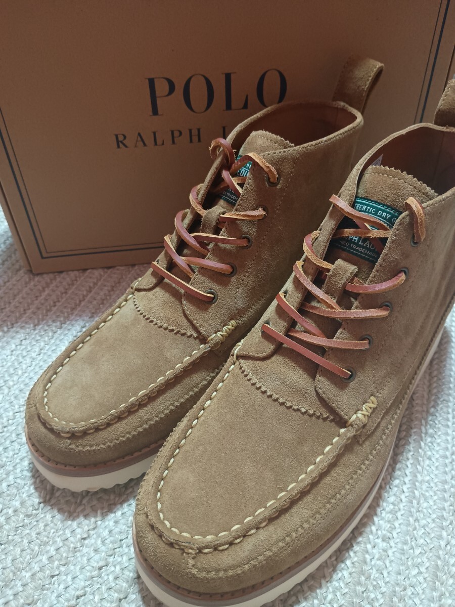 新品 ポロカントリー ラルフローレン レザー レンジャー ワークブーツ ミッド 28.5cm EU43 スエード 牛革 POLO RALPH LAUREN メンズ拍卖