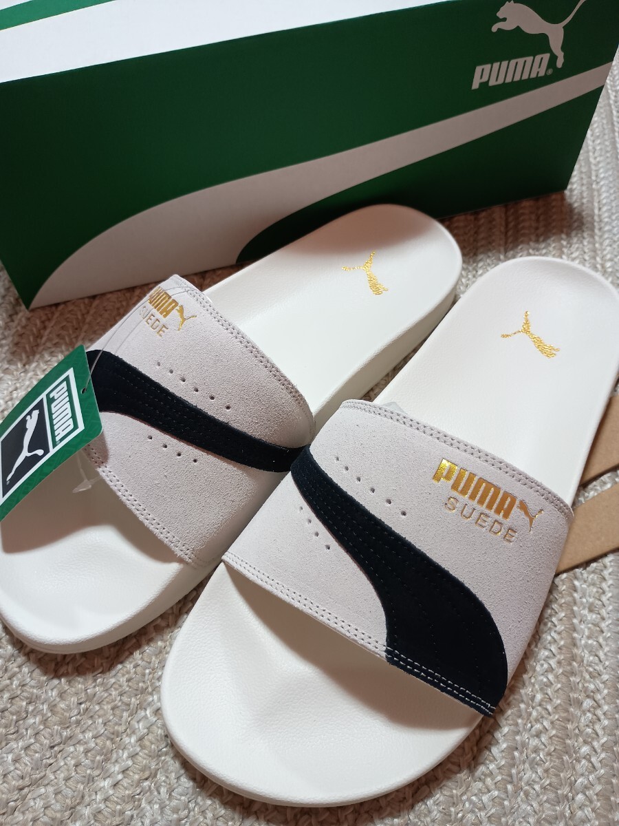 新品 定価6490 PUMA スエード サンダル 28cm ホワイト プーマ ランドキャット メンズ 正規品拍卖